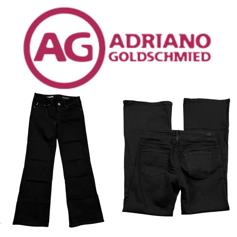 ADRIANO GOLDSCHMIED the Mona Wide Leg Black Jeans Size 26R LIKE NEW